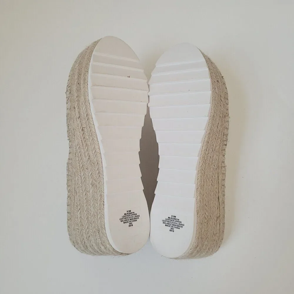 Marc Fisher Robbyn White Espadrille Slip on Sandal Size 9.5 - Picture 3 of 7